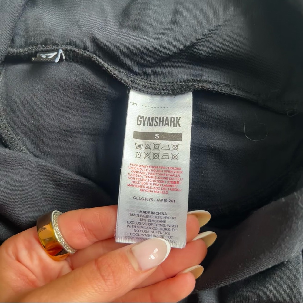 NWOT Gymshark Midnight Black High-Waisted Leggings - Picture 5 of 5